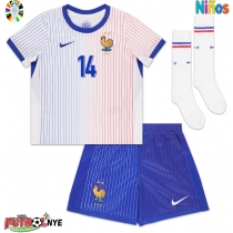 Camiseta Francia Adrien Rabiot #14 Visitante Equipación para niños Eurocopa 2024 manga corta (+ pantalones cortos)